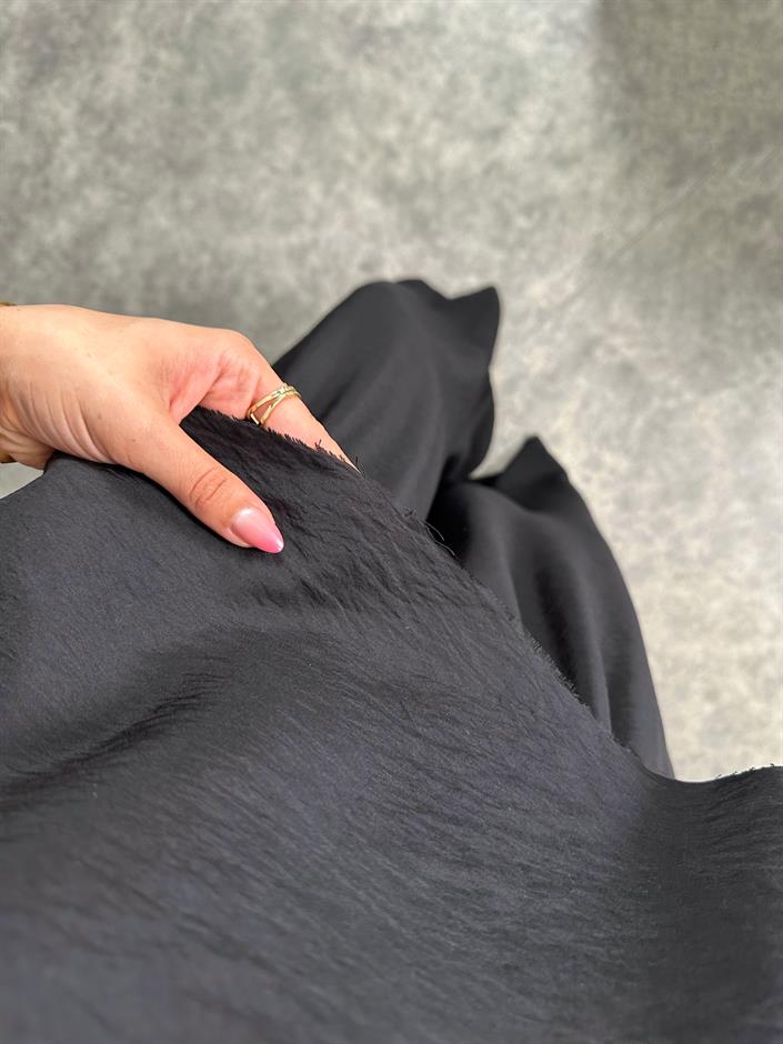 Blon Siyah İp Askılı  Crop Bluz Bol Paça Pantolon Zr Model İkili Takım