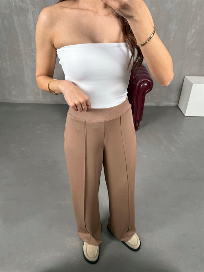 Kahve Çımalı Premium Modal Pantolon Gaus0006
