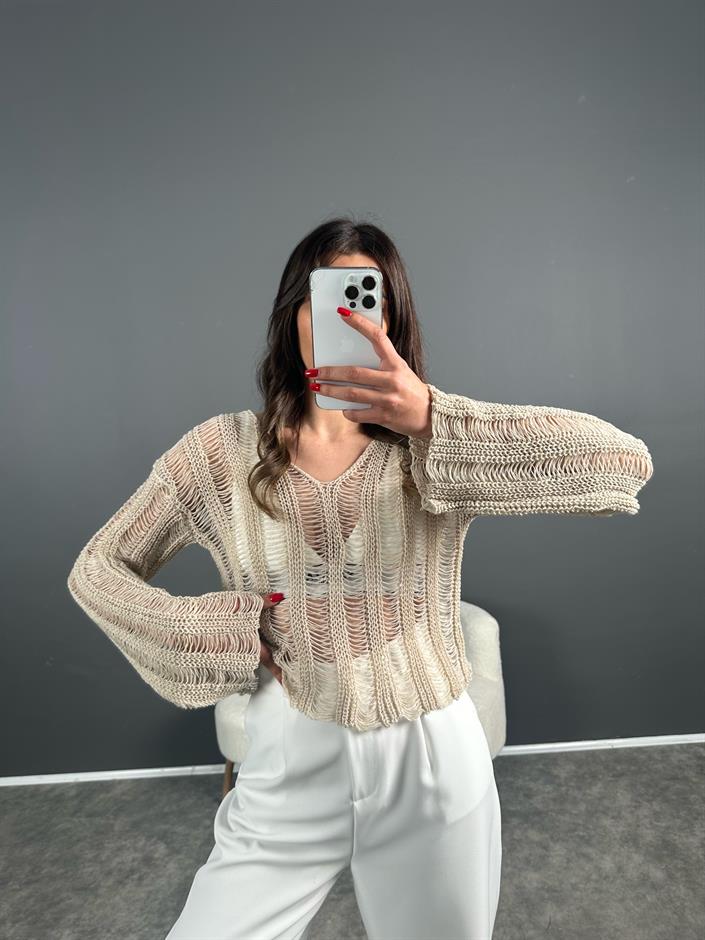 Vizon V Yaka Ajurlu Triko