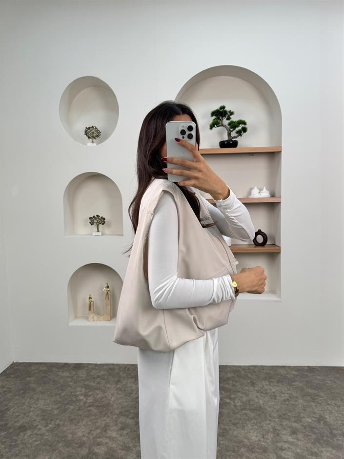 Belen Taş Cepli Fermuarlı Paraşüt Yelek