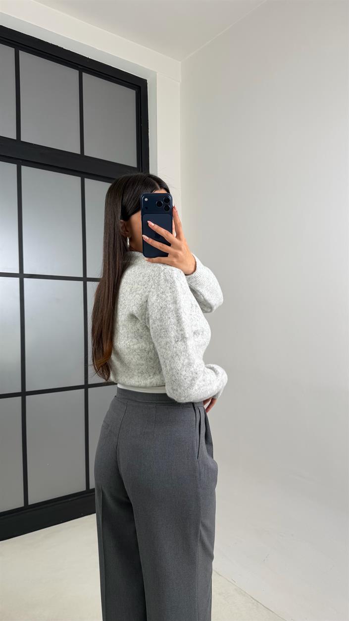 Antrasit Çift Bel Detaylı ZR Model Pantolon GAUS-00832