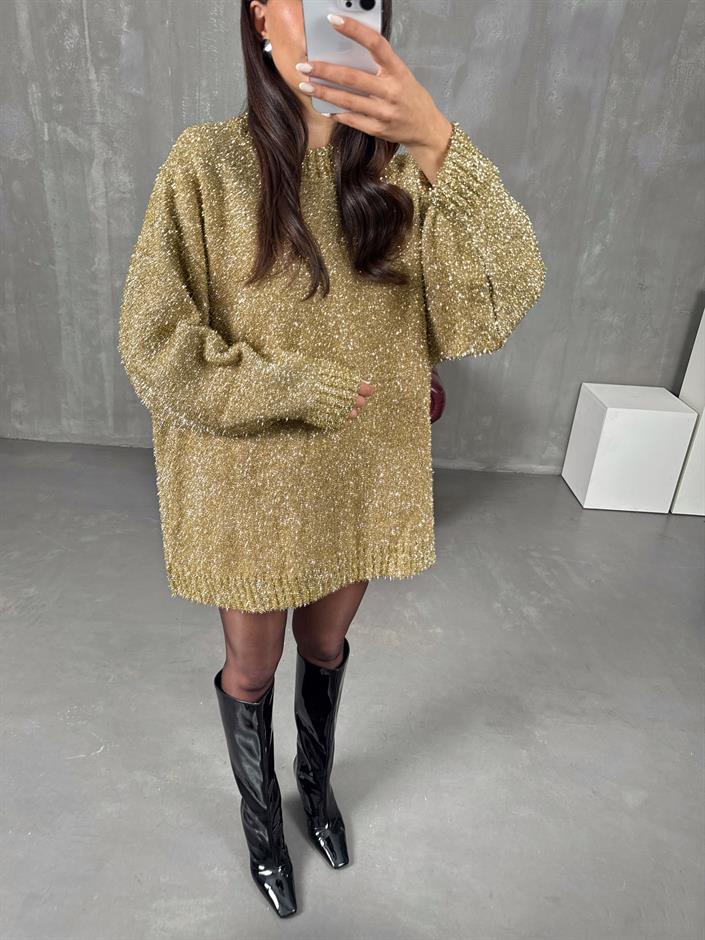 Holis Gold Simli Oversize Kazak
