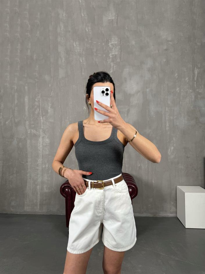 Gri Askılı Crop Gaus00220