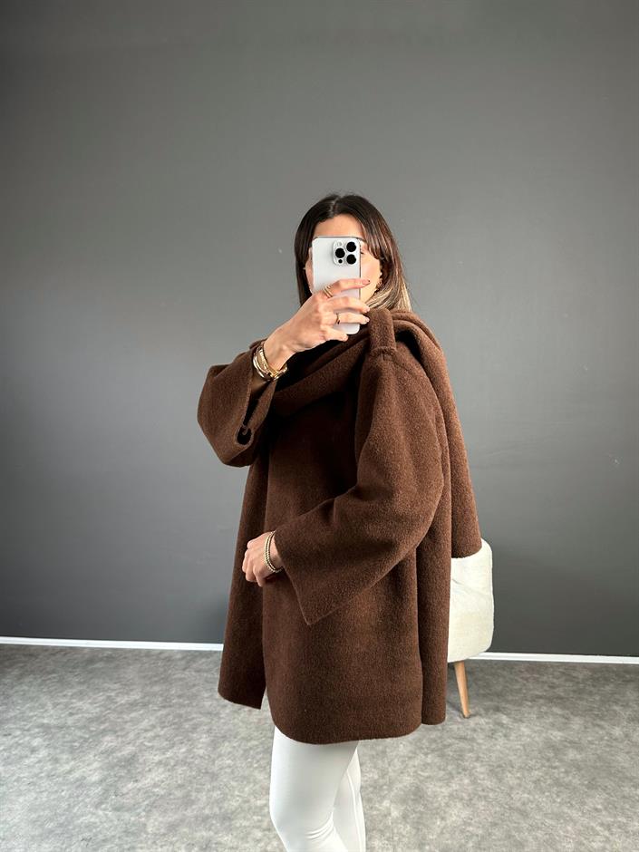 Almina Kahverengi Atkılı Kaban 