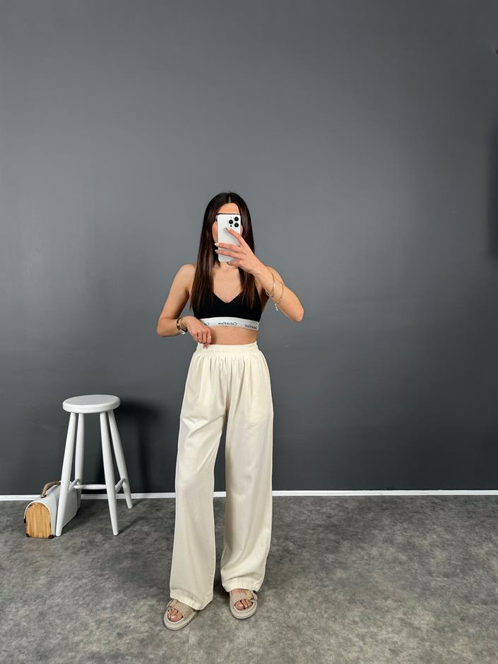 Jovia Ekru Premium Gabardin Pantolon 