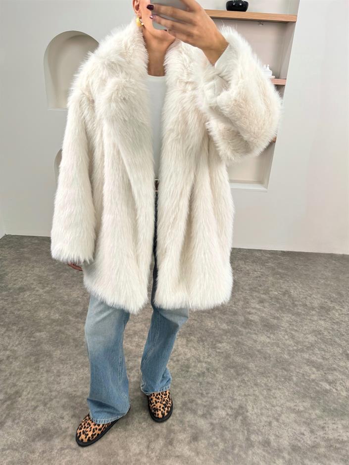 Felix Beyaz Astarlı Muadil Kürk