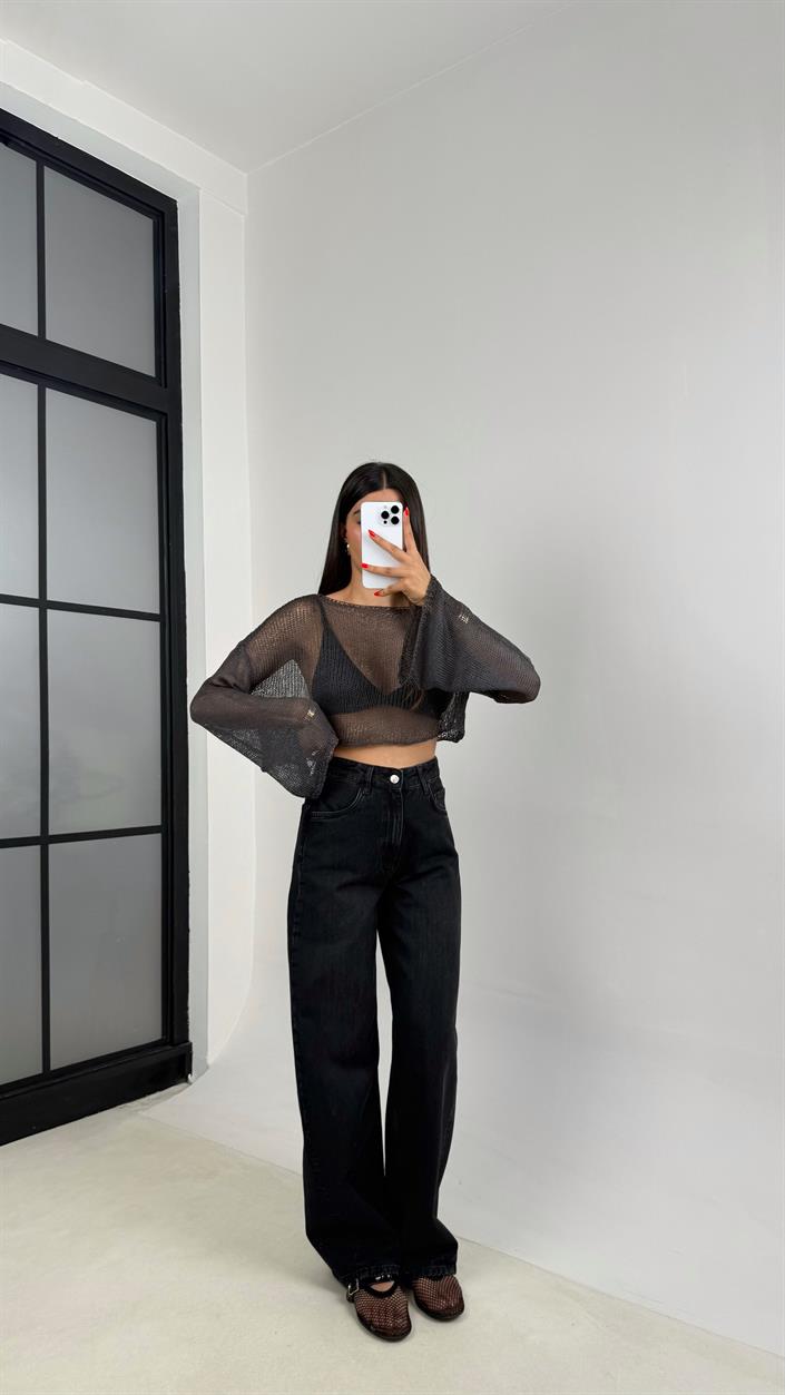 Siyah ZR Muadil Yıkama Desenli Jean GAUS-0067