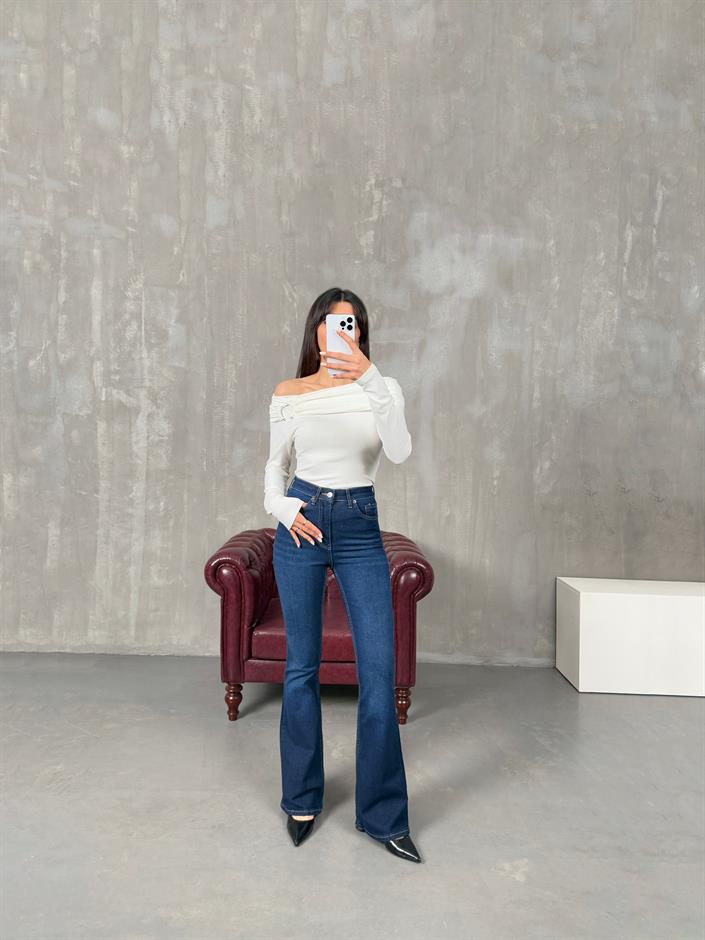 Victor Mavi ZR Model İspanyol Paça Jean