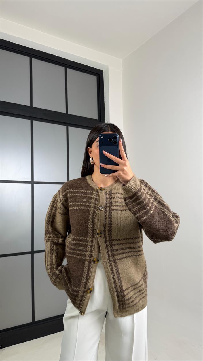 Vizon Düğmeli Vintage ZR Muadil Hırka GAUS-00626