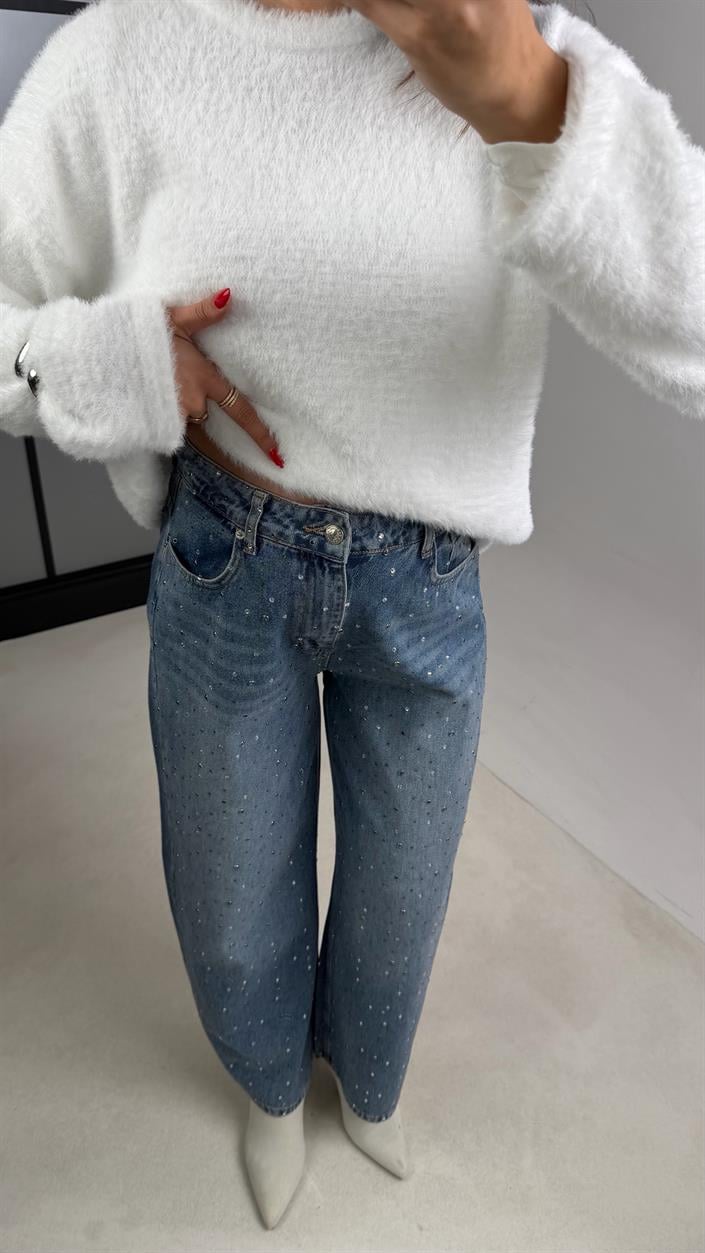 Mavi Full Taş İşlemli Muadil Premium Jean GAUS-00965