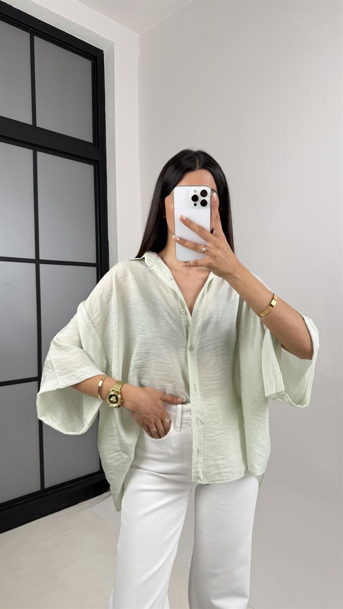 Yeşil Premium Tencel Gömlek Gaus00606