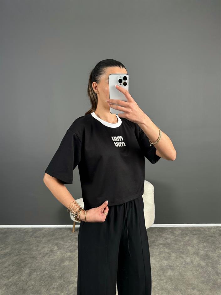 Premium Siyah Baskılı Tshirt