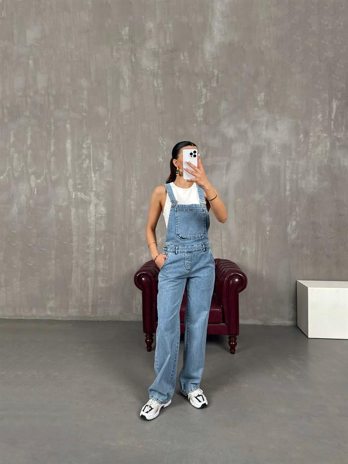 Mavi Salopet Denim Tulum Gaus00019