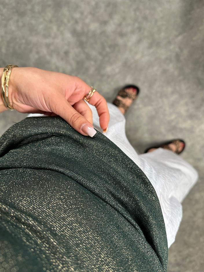 Yeşil  Simli Halter Atlet