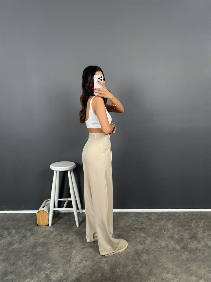 Fado Taş Kumaş Palazzo Pantolon