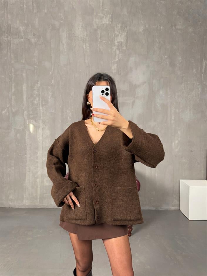 Brone Kahve Cepli Pinterest Triko Hırka