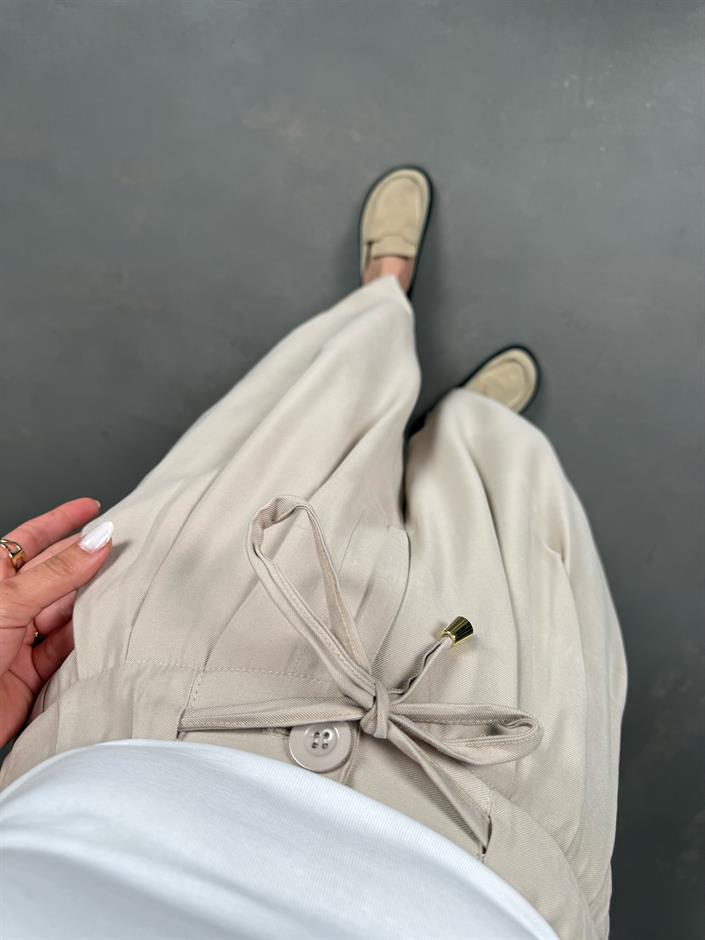 Vetra Taş Önden Bağlama Detaylı Havuç Model Şalvar Pantolon