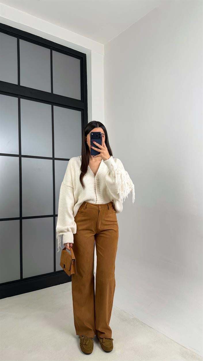 Camel Süet Muadil Pantolon GAUS-00775