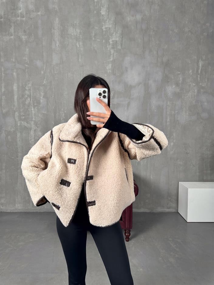 Hines Taş Astarlı Peluş Mont