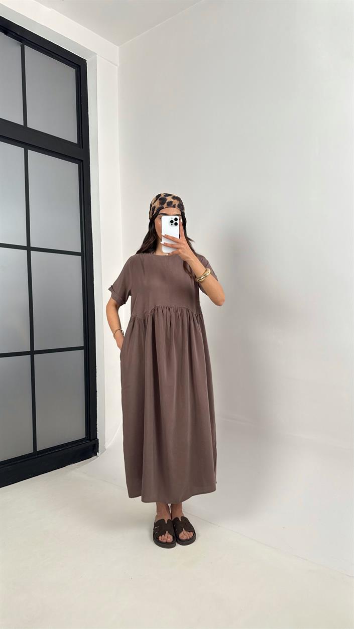Vizon Altı Balon Tencel Pinterest Elbise Gaus00388