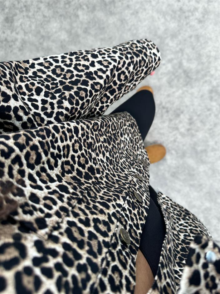 MR Leopar Detaylı Ceket Gömlek