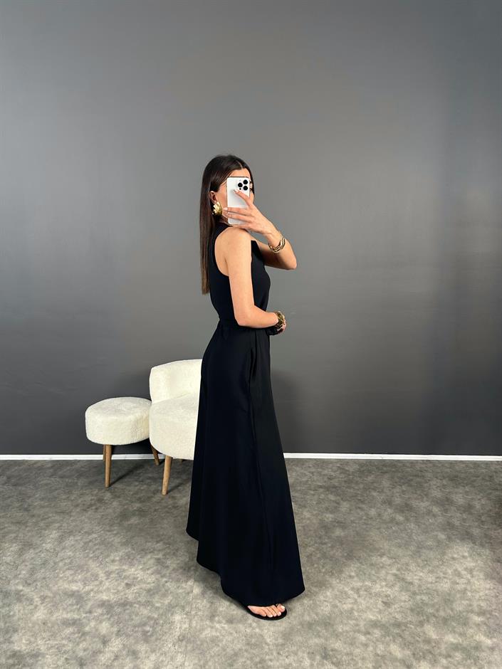 Brasil Siyah Kuşaklı Cepli Tulum