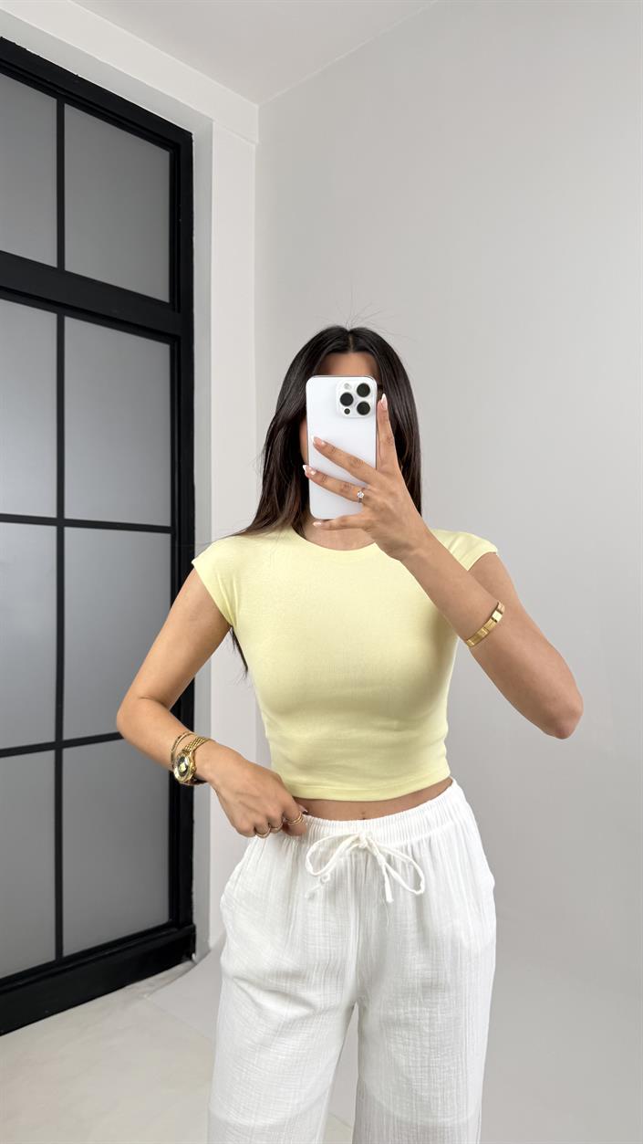 Sarı Basic Tshirt Gaus00583