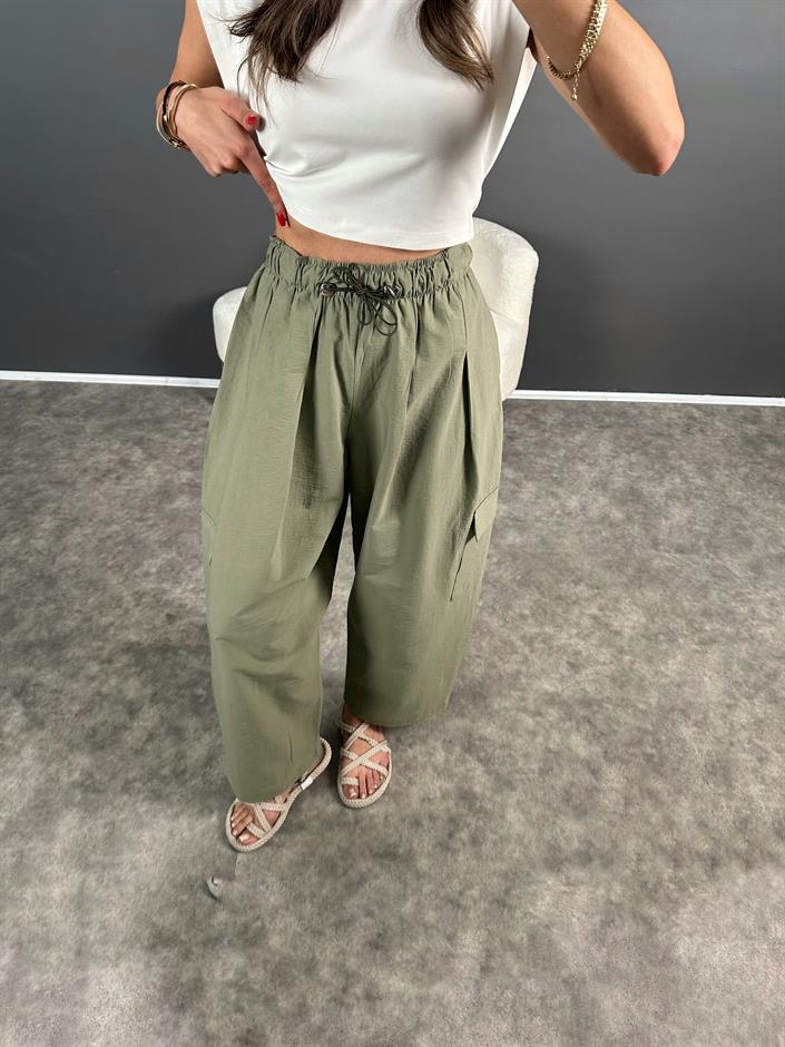 Haki Balon Paraşüt Pantolon