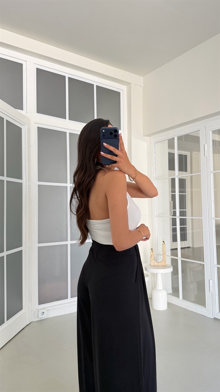 Siyah OYS Model Beli Lastikli Pantolon Modal Pantolon GAUS-01808