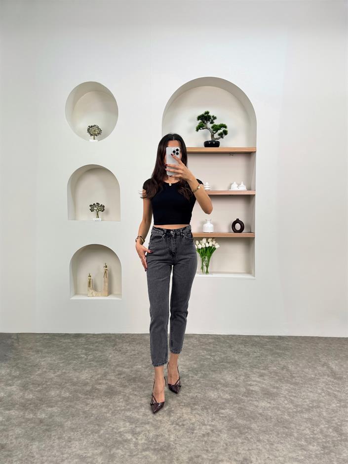 Terra  Füme Yıkamalı Mom Jean