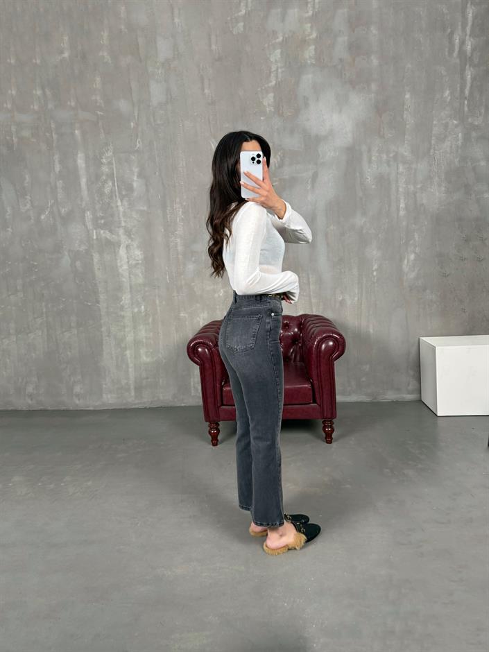 Loka Füme Gold Detaylı Flare Jean