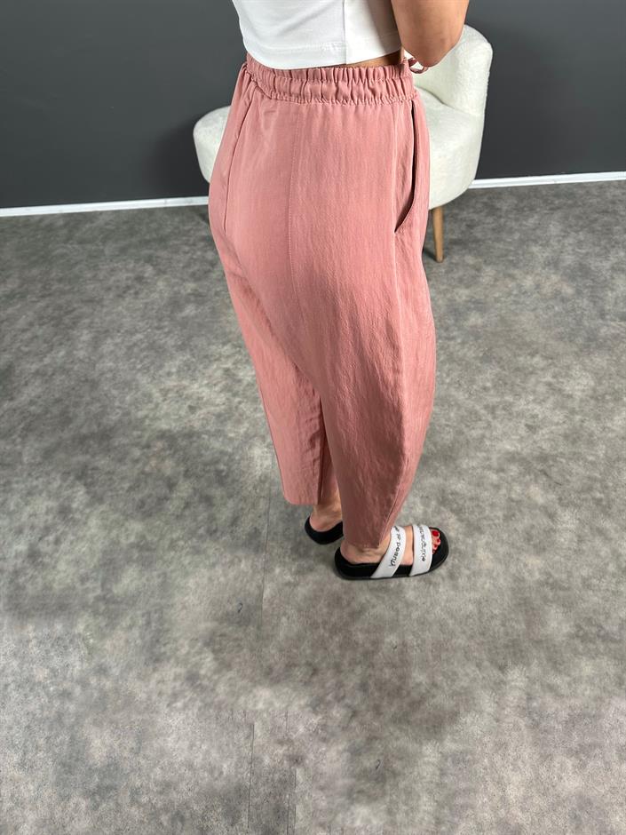 Mina Pudra Tensel Kumaş Şalvar Pantolon