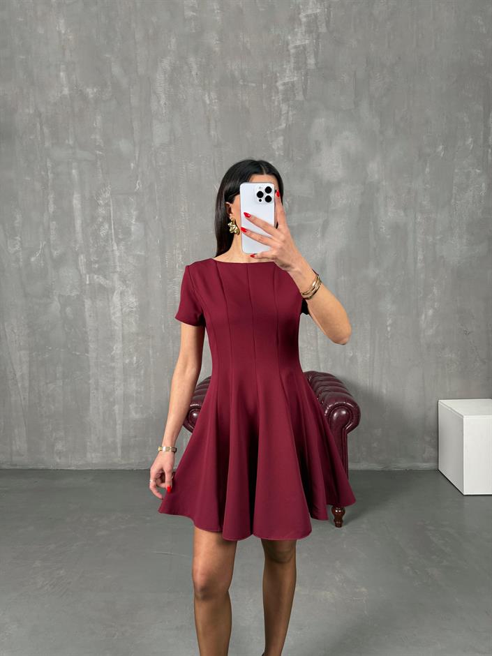 Jesa Bordo Tasarım Mini Elbise
