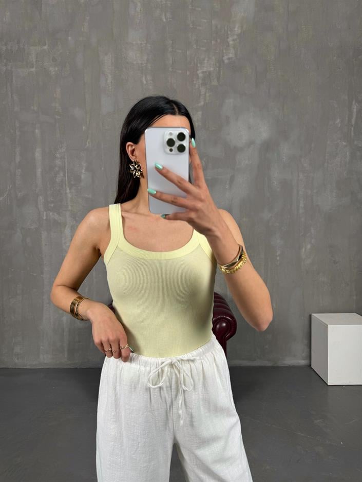 Sarı Askılı Crop Gaus00220