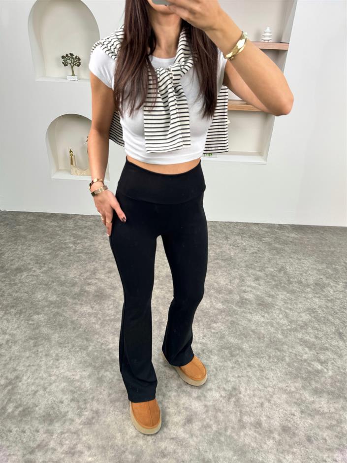 Vels Siyah Oys Tiktk İspanyol Tayt