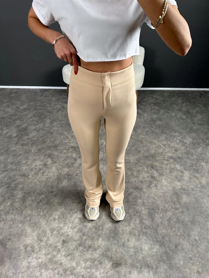 Penny Taş Yüksek Bel Kanca Düğmeli İspanyol Pantolon