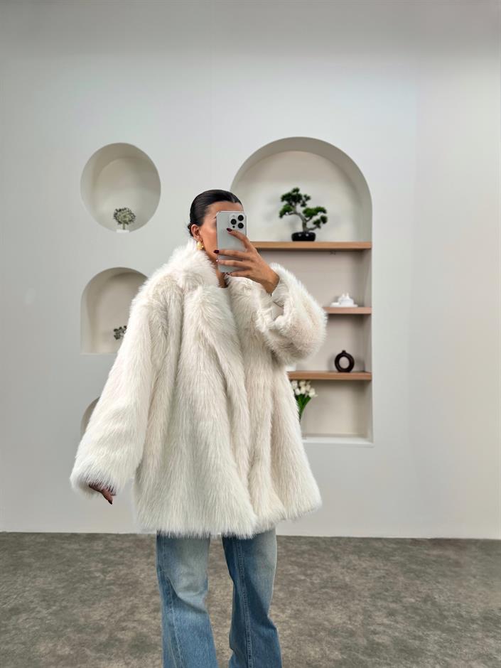 Felix Beyaz Astarlı Muadil Kürk