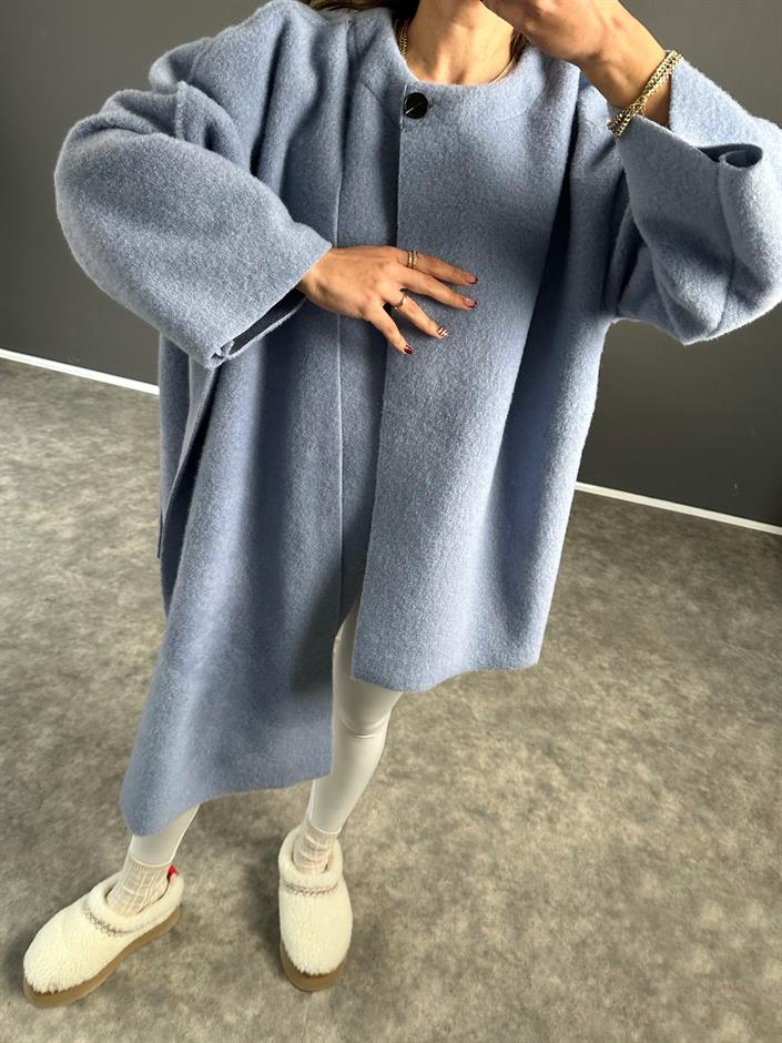 Almina Mavi Atkılı Kaban