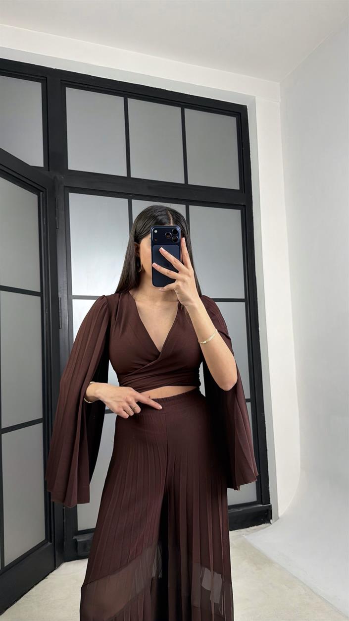 Kahve Pileli Tasarım Takım GAUS-01349