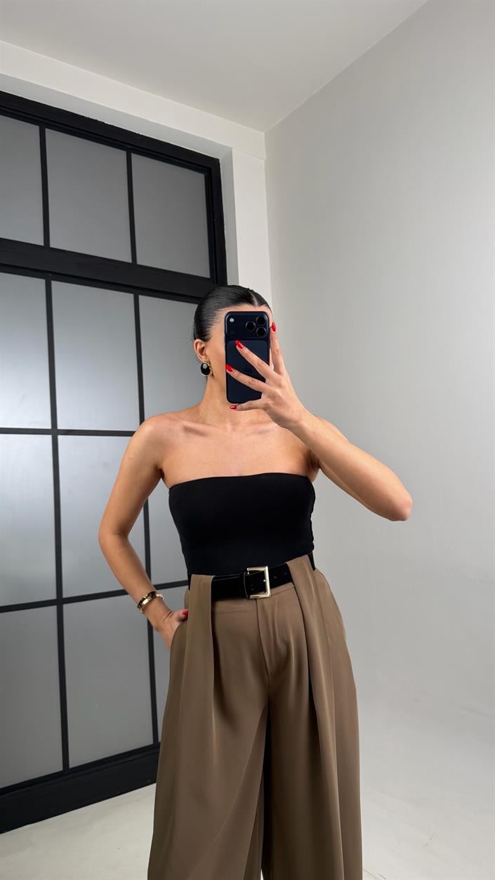 Haki Kemerli Tasarım Premium Pantolon GAUS-00993