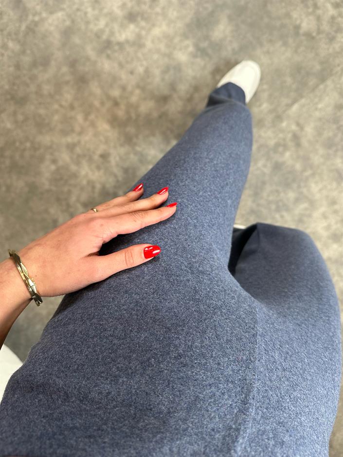 Hully Mavi Yumoş Triko Pantolon 