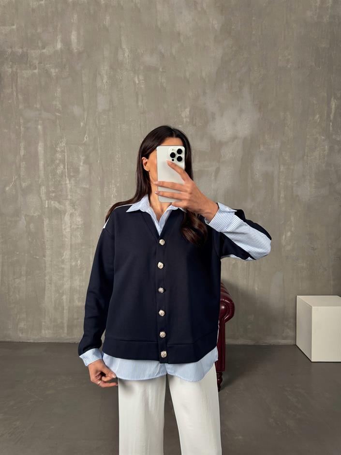 Nico Gömlek Detaylı Düğmeli Hırka