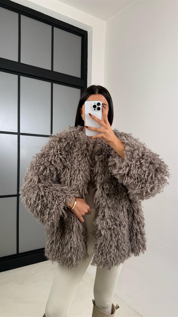 Vizon Saçaklı Astarlı Premium Kürk GAUS-00332