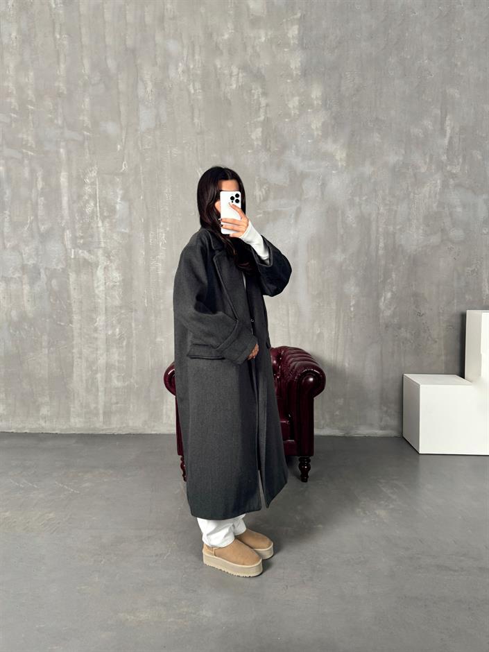 Diwi Antrasit Astarlı Premium Kaban