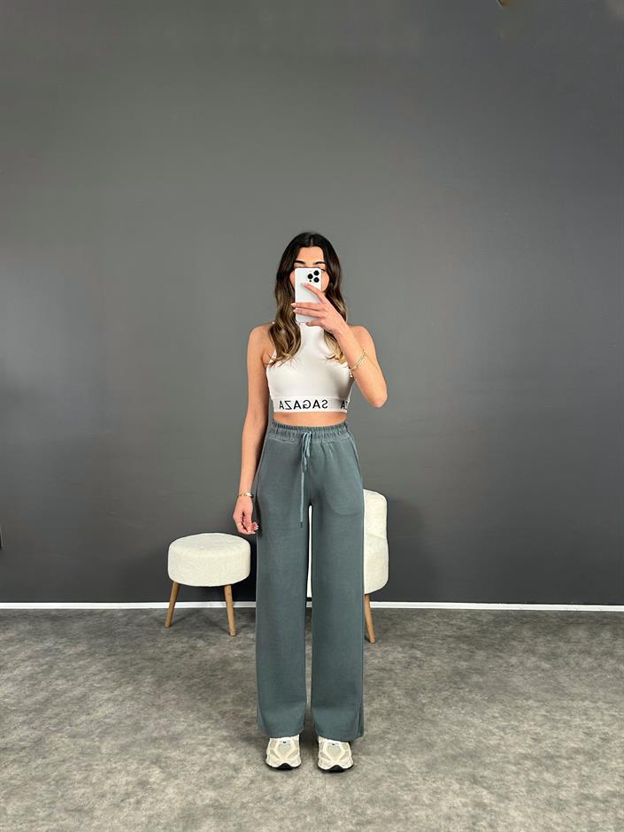 Oys Yeşil  Modal Palazzo Pantolon