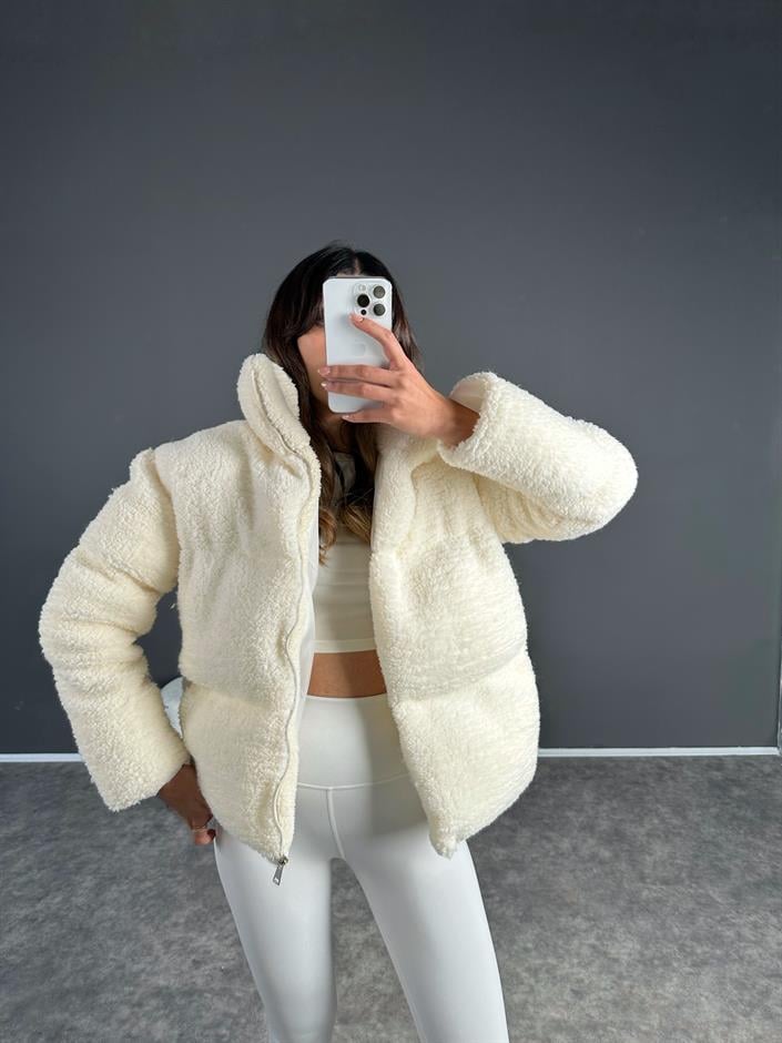 Liss Ekru Teddy Mont