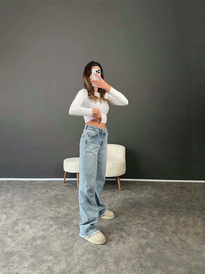 GR Kar Yıkama Wide Leg Jean 