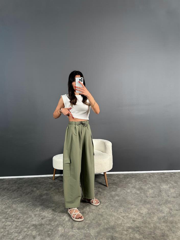 Haki Balon Paraşüt Pantolon