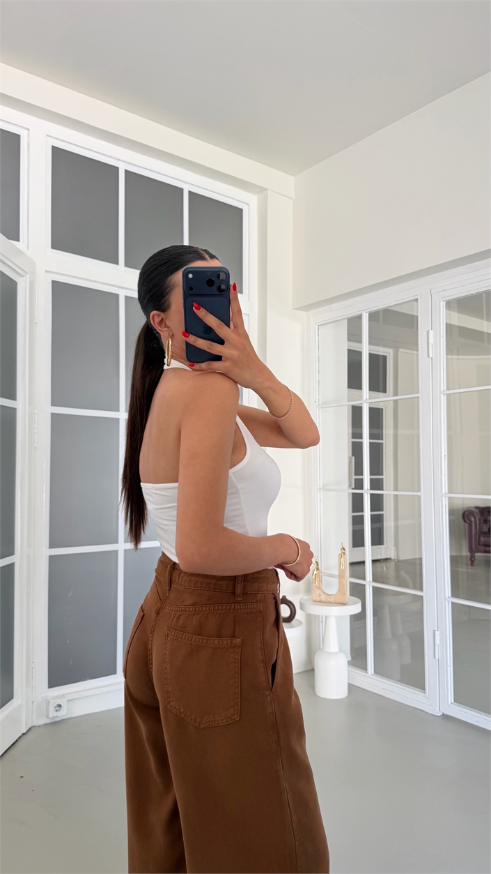 Taba Yıkamalı Tencel Denim Pantolon GAUS-01786