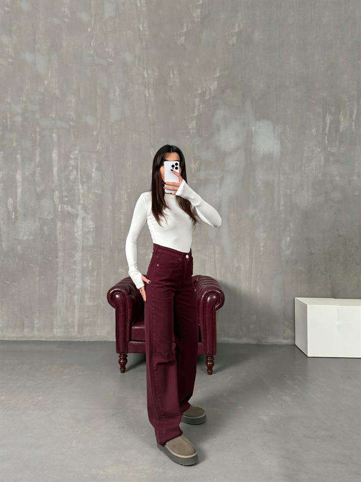 Revin Bordo ZR Model Wide Leg Jean